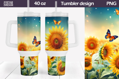 Sunflowers Tumbler 40 Oz | Wildflower Tumbler 40 OZ Product Image 1