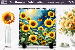 Sunflowers Sublimation | Slate Sublimation Design Product Image 1