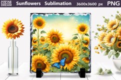 Sunflowers Sublimation | Slate Sublimation Design Product Image 1