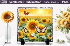 Sunflowers Sublimation | Slate Sublimation Design Product Image 1