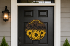 Welcome Sunflower Sign SVG | Door Hanger laser Product Image 7