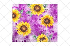 Sunflower Spray Watercolor Tumbler Design Product Image 2