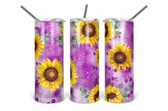 Sunflower Spray Watercolor Tumbler Design Product Image 1