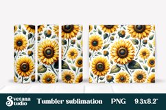 Sunflower tumbler | Floral tumbler | Sunflower sublimation Product Image 1
