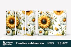 Sunflower tumbler | Floral tumbler | Sunflower sublimation Product Image 1