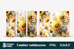 Sunflower tumbler | Floral tumbler | Sunflower sublimation Product Image 1