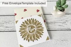 Mum Mother’s Day Sunflower Card SVG, Cricut s40 insert card Product Image 3