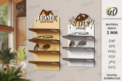 Sunglasses Shelfves Bundle Laser Cut. Home Decor SVG Product Image 4