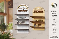 Sunglasses Shelfves Bundle Laser Cut. Home Decor SVG Product Image 5