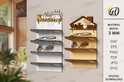 Sunglasses Shelfves Bundle Laser Cut. Home Decor SVG Product Image 2