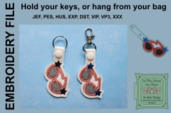 ITH Patriotic Sunglasses Key Fob - Bag Tag Product Image 1