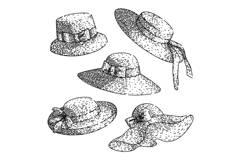 sunhat set sketch hand drawn Product Image 1