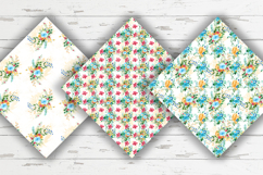 Summer Flowers Digital Paper, Floral Seamless Patterns Product Image 2