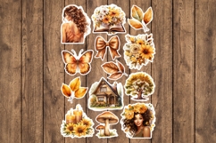 Sunny Brown Printable Stickers - PNG Sticker Sheet
