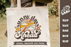 Sunny Days Ahead Retro Sun SVG | Retro T-shirt design Product Image 3