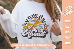 Sunny Days Ahead Retro Sun SVG | Retro T-shirt design Product Image 4