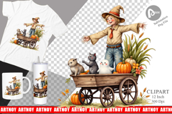 Sunny Scarecrow Fun Clipart Product Image 1