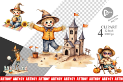 Sunny Scarecrow Fun Clipart Product Image 1
