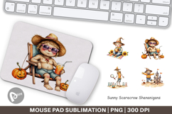 Mouse Pad Sunny Scarecrow Fun Product Image 1