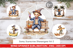 Wind Spinner Sunny Scarecrow Fun Product Image 1