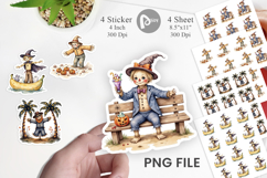 Sunny Scarecrow Fun Sticker Product Image 1