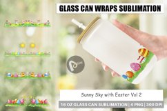Glass Can Wraps Sunny Sky with Easter Product Image 1