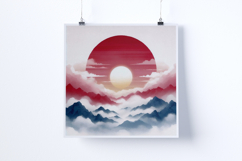 Sunrise above the clouds - Digital Illustrations Product Image 3