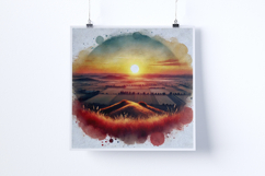 Sunrise at the top of a hill - Digital Illustrations Product Image 4