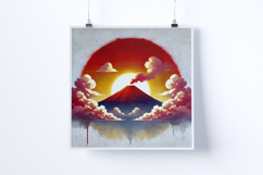 Sunrise at the top of a volcano - Digital Illustrations Product Image 3