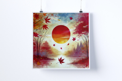 Sunrise in autumn - Digital Illustrations Product Image 2