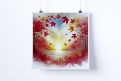 Sunrise in autumn - Digital Illustrations Product Image 3
