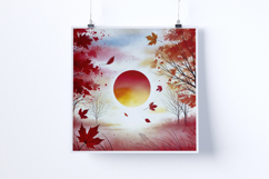 Sunrise in autumn - Digital Illustrations Product Image 4