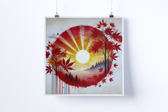 Sunrise in autumn - Digital Illustrations Product Image 5