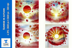 Sunrise in autumn - Digital Illustrations Product Image 1