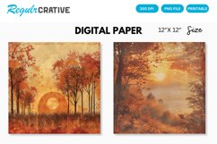 Sunrise In Autumn Seamless Digital Paper Product Image 1