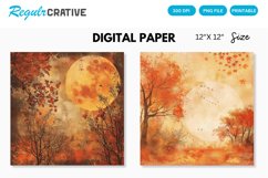 Sunrise In Autumn Seamless Digital Paper Product Image 1