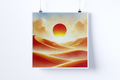 Sunrise in the desert - Digital Illustrations Product Image 2