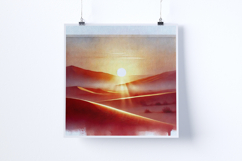 Sunrise in the desert - Digital Illustrations Product Image 5
