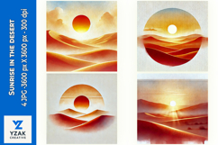 Sunrise in the desert - Digital Illustrations Product Image 1