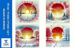 Sunrise in winter - Digital Illustrations Product Image 1