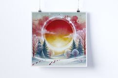 Sunrise in winter - Digital Illustrations Product Image 3