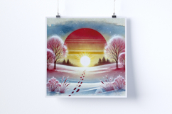 Sunrise in winter - Digital Illustrations Product Image 4