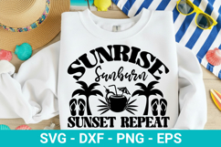 Sunrise Sunburn sunset Repeat - Summer SVG Design Product Image 1