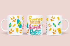 sunrise sunburn sunset repeat coffee mug sublimation wrap glass mug wrap svg presized for 11oz and 15oz glass ready to cut and sublimation files