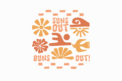 Retro Summer Flowers Beach T-shirt Design Bundle Product Image 6