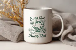 Suns Out Buns Out SVG - Funny Raccoon Summer PNG - BBQ Print Product Image 3