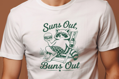 Suns Out Buns Out SVG - Funny Raccoon Summer PNG - BBQ Print Product Image 2