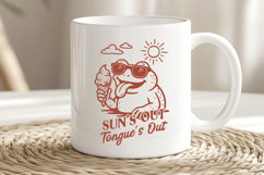 Sun&#039;s Out Tongue&#039;s Out Frog SVG Funny Summer Frog Clipart Product Image 3