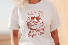 Sun&#039;s Out Tongue&#039;s Out Frog SVG Funny Summer Frog Clipart Product Image 2