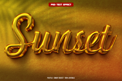 Sunset 3D editable text effect Product Image 1